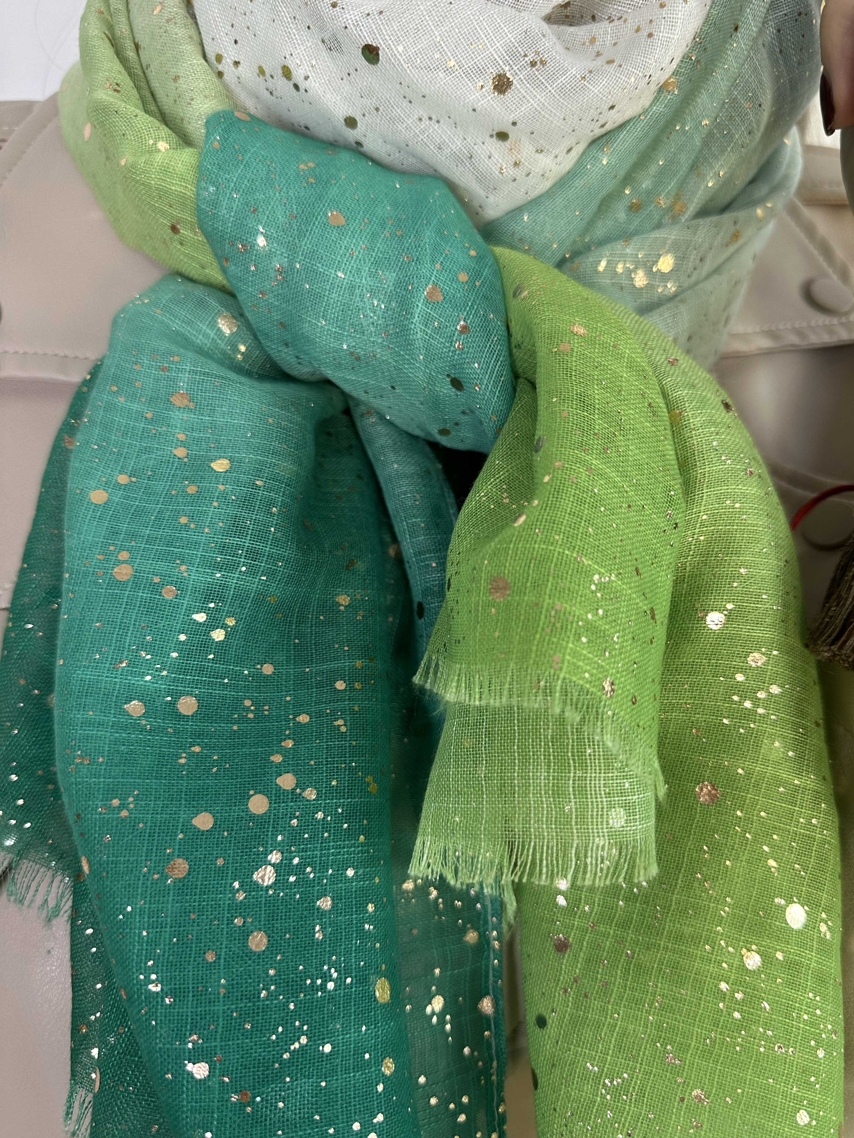 Eliza - Let tørklæde med guld detaljer